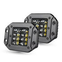 Projecteur LED Jaune Super Lumineux 5 pouces QR-40W 25W pour Véhicules Tout-Terrain Wrangler, Feu Antibrouillard pour Camion 6500K 5000LM