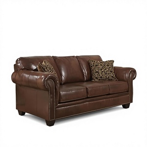 โซฟาหนังแท้คุณภาพสูง 3 ที่นั่ง สไตล์คลาสสิก นั่งสบาย ทนทาน เหมาะสำหรับห้องนั่งเล่น วิลล่า และโรงแรม - Product Image 5