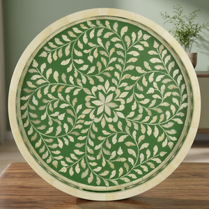 Four à micro-ondes multifonctionnel de qualité commerciale, fait main, écologique, en os de buffle naturel, incrusté de motifs floraux, avec revêtement en poudre - Product Image 2