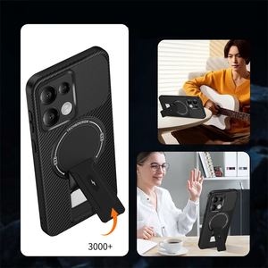 Funda para Móvil Honor <span class=keywords><strong>600</strong></span> Pro/400 Lite/Play 10A/X8d 6 7, de Lujo, Textura de <span class=keywords><strong>Fibra</strong></span> de Carbono Premium, Soporte Magnético para Auto, Antigolpes - Product Image 2