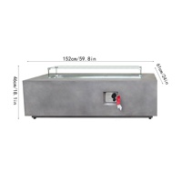 Brasero rectangulaire extérieur au propane, écologique et autoportant
