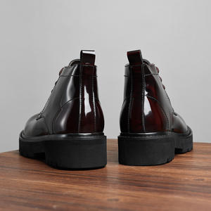 Zapatos Oxford de Vestir para Hombre, Estilo Británico Vintage, Cuero Charol Brillante, Punta Cuadrada Tallada, Zapatos Formales con Aumento de Altura para Boda - Product Image 2