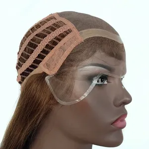 Factory Price Full Head Wig with Fine Mono Top Custom Make 100 Per Raw Virgin Brazilian Human Hair Frontal Wig For Women