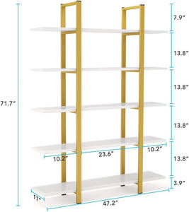 Étagère à livres multifonctionnelle en bois à 5 niveaux, nouvelle bibliothèque design <span class=keywords><strong>2022</strong></span> - Product Image 3