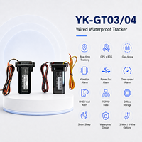 YK-GT03 04 Rastreador GPS GSM Impermeable IP67 de 3 y 4 Cables con Seguimiento en Tiempo Real, Corte de Combustible y Localizador de Vehículos para Gestión Global de Flotas