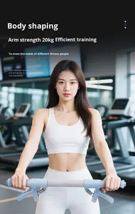 HV HV-0032 lengan pegas, perangkat kekuatan pegangan batang lengan pegas dapat disesuaikan latihan otot dada ABS + TPR + bahan baja Universal - Product Image 6