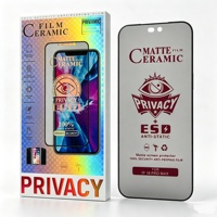Film de protection d'écran en céramique nano mat anti-espion pour 13-18 Pro Max, dureté 9H, ultra-fin, couverture intégrale, étanche
