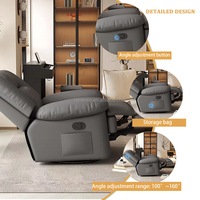 Fauteuil inclinable de massage premium, chaise longue réglable, canapé individuel capsule spatiale pour la relaxation