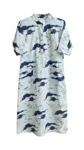 Vestido Túnica Casual con Estampado Abstracto para Mujer, Cuello Mao, Media Manga, Corte Holgado, Estilo Kurti, Precio de Fábrica, Novedad 2026 - Product Image 2