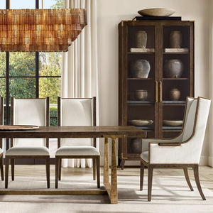 RH Couture-Table de salle à manger en T, base en laiton massif coulé à la cire perdue avec finition patinée, dessus en chêne brossé à la main pour intérieurs de luxe - Product Image 2