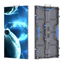Écran LED incurvé léger et fin P1.953 pour location, 500x500mm, rayon personnalisé, mur vidéo LED pour événements de marque