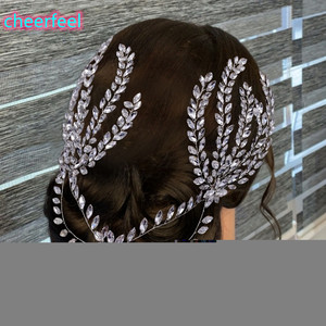 2025 Cheerfeel <span class=keywords><strong>SP</strong></span>-338 mode luxe à la main coiffes cristal fête mariée mariage bandeau mariée cheveux pièces - Product Image 6