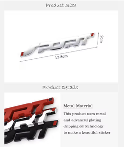 Autocollants métalliques <span class=keywords><strong>turbo</strong></span> personnalisés FAW de luxe avec logo, <span class=keywords><strong>film</strong></span> chromé brillant, usage unique, garantie 3 mois pour le côté arrière - Product Image 4