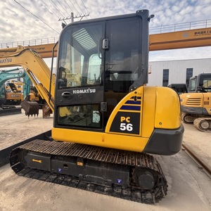 Mini-excavatrice Komatsu PC56-7 d'occasion, originale du Japon, 5,3 tonnes, petite pelle sur chenilles, à vendre - Product Image 1