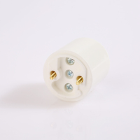 Supports de lampe led étanches en céramique blanche, prix d'usine, haute qualité E26 porcelaine 3d, base de lampe, raccords de lampe 6A 250V