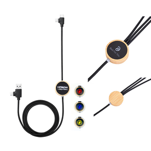 <span class=keywords><strong>New</strong></span> Xách Tay Nylon Bện Dữ Liệu Sạc Cáp Tùy Chỉnh Glow Logo Sạc Cáp Điện Thoại Sạc 4 Trong 1 Cáp USB Sạc Nhanh - Product Image 1