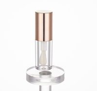 Flacon vide transparent de 3 ml pour brillant à lèvres, tube de gloss avec applicateur, emballage cosmétique personnalisé par l'usine ZHONGYU