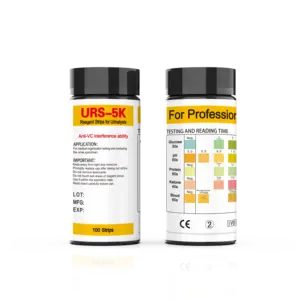 Atacado Urinálise Reagente Tiras URS-5K urina teste papel 100/50pcs