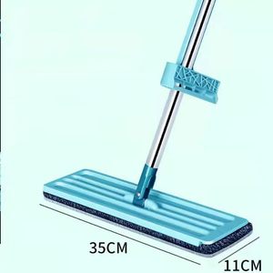 Mopa Plana Autoescurrible de 35cm con Panel Grande de Madera para Uso en Seco y Húmedo, Sin Necesidad de Lavar a Mano, para Limpieza del Hogar - Product Image 2