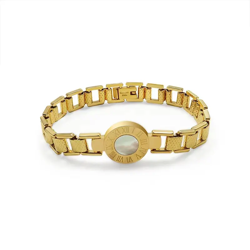 High Quality Women Watch Chain Lover Shell 18K Gold Plated Bracelet Jewelry For Girls