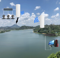 Pont sans fil extérieur longue portée 5,8 GHz 3 km 300 Mbps Point-à-point AP IP66 résistant aux intempéries 48 V PoE Antenne MIMO pour ascenseur