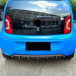 Diffuseur de pare-chocs arrière Amp-Z Volkswagen Vw Up, finition noir piano mat, texture carbone, style tuning, 2011-2015 - Product Image 2