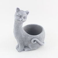 Ventes en gros de pots personnalisés faits à la main en ciment, pots à fleurs en forme de chien de dessin animé pour plantes succulentes, pour l'intérieur et l'extérieur, pour la maison et le jardin