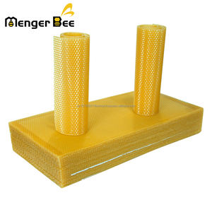 Feuilles de fond de teint en cire d'abeille en nid d'abeille jaune Langstroth bon marché pour cadre de ruche apicole - Product Image 4