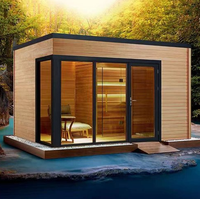 Sauna extérieur moderne en cèdre massif infrarouge 2025, bain à remous, spa, baignoire pour 2 à 5 personnes