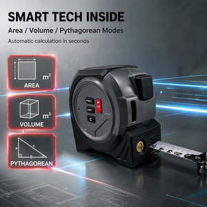 Appareil de mesure intelligent, <span class=keywords><strong>télémètre</strong></span> <span class=keywords><strong>laser</strong></span> 60 m, 3 en 1 pour la gestion des propriétés - Product Image 4
