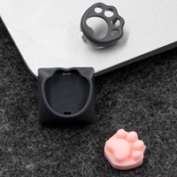 Keycaps en silicone souple en forme de patte de chat 1U, style PC, DIY, haute qualité, pour filles, blanc rose, personnalisables, fabriqués sur mesure