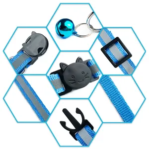 <strong>2026</strong> Manufacturer Adjustable Cat <strong>Collar</strong> With Bell <strong>Pet</strong> <strong>Collar</strong> for Kitten Puppy Dropshipping Cats Necklace <strong>Collar</strong> - Product Image 4