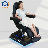 Table de massage électrique réglable moderne en cuir PU pour salon de beauté et spa, avec 3/4 moteurs, pour soins du visage et extensions de cils