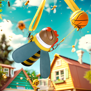 Portabotellas portátil para niños, funda portabotellas para exteriores con correa de hombro ajustable, bolsa para botella para bebé - Product Image 3