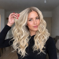 Perruque Lace Frontale Transparente en Cheveux Européens Double Drawn de Haute Qualité, Nouée à la Main, avec N'importe Quelle Raie, Couleur Personnalisée, Sans Colle