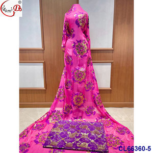 Lisami Rts, élégant tissu en velours multicolores, coupé à la main, luxe somalien, Fransawei Dirac Gabasar, doux, doré, pur, véritable soie - Product Image 3