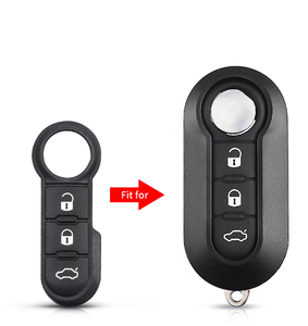 Teclado Bàn Phím Bìa 3 Nút Cao Su Pad Từ Xa Fob Lật Chìa Khóa Xe Vỏ Bìa Cho Fiat 500 Panda Abarth Punto Peugeot <span class=keywords><strong>Citroen</strong></span> - Product Image 1