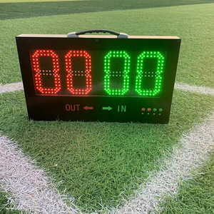 Tableau de Substitution Électronique de Football en Alliage d'Aluminium avec Télécommande Sans Fil <span class=keywords><strong>RYK</strong></span> Modèle 0012, Affichage LED Double Face Rouge - Product Image 4