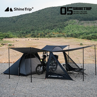 Tente tunnel robuste, durable et légère, quatre saisons, double couche, poteaux en alliage d'aluminium, grand espace, tissu Oxford 2000-3000 mm