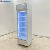 Réfrigérateur commercial à porte vitrée à refroidissement direct pour boissons, vitrine réfrigérée