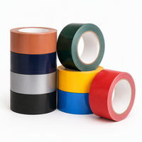 Ruban adhésif en tissu coloré, résistant, imperméable, à forte adhérence, pour l'emballage, le gainage de tuyaux, la fixation de tapis, OEM personnalisé