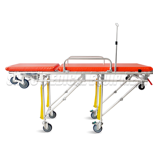 Draagbare Waterdichte Matras Afneembare Aluminium Ambulance Brancard <span class=keywords><strong>Trolley</strong></span> Opvouwbare Ziekenhuis Patiënt <span class=keywords><strong>Transfer</strong></span> <span class=keywords><strong>Trolley</strong></span> - Product Image 2