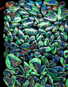 FAIJAN GEMS Azurite Malachite Cabochon de pierres précieuses en vrac de haute qualité, certifié par un tiers, tailles personnalisables, le meilleur - Product Image 6