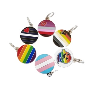 Placa de Identificación Personalizada con Bandera del Orgullo Gay, Lesbiana, Bisexual, Transgénero y LGBTQ, para Venta - Product Image 6