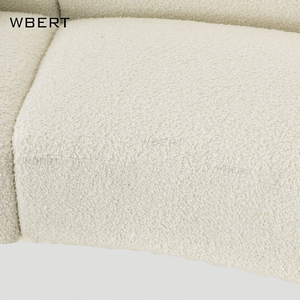 WBERT <span class=keywords><strong>di</strong></span> lusso <span class=keywords><strong>moderno</strong></span> divano curvo-mobili per la casa con gru in giada tessuto bianco e rame divano in metallo - Product Image 5