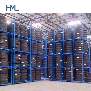 Storage Rack Tire Rack OEM ODM Heavy Duty Durable Warehouse Collapsible Stacking Steel Metal Truck Tyre Storage Foldable Tire Rack