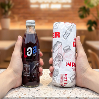 Papier d'emballage pour sandwichs et hamburgers, écologique, résistant à la graisse, recyclable, personnalisé avec logo pour restaurants, vente en gros