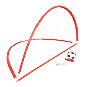 子供のためのボールとポンプ付き160x80x80cmポータブルプラスチックサッカーゴールセット屋外トレーニングサッカーゴールセット