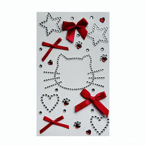 Autocollant de tatouage en acrylique, motif dessin animé mignon, décalcomanie de maquillage beauté - Nœud, Cœur, Pentagone ; Strass décoratifs pour le visage pour spectacles sur scène - Product Image 5