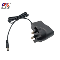 Adaptateur secteur AC 12V 1A à 3 broches UK, ignifuge, de qualité professionnelle, alimentation 12W pour systèmes de sécurité